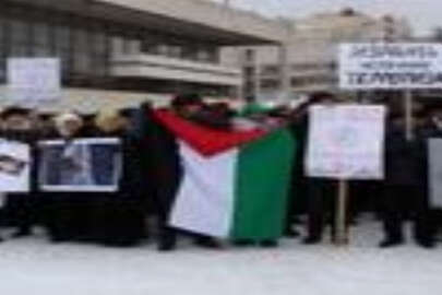 İsrail’in kanlı baskını Kiev’de protesto edildi