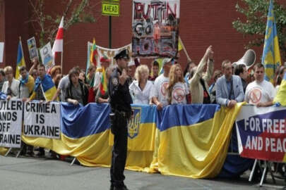 New York’taki Kırım Tatarlarından protesto eylemi