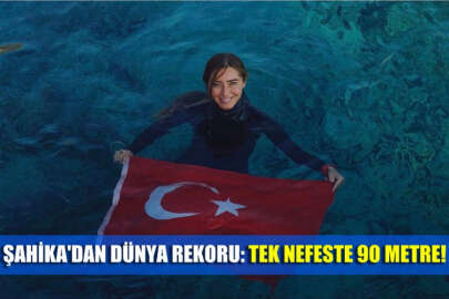 Şahika'dan dünya rekoru: Tek nefeste 90 metre!