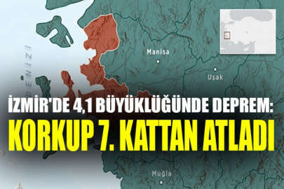 İzmir'de 4,1 büyüklüğünde deprem