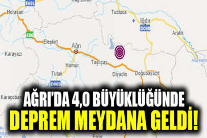 Ağrı'da 4,0 büyüklüğünde deprem!