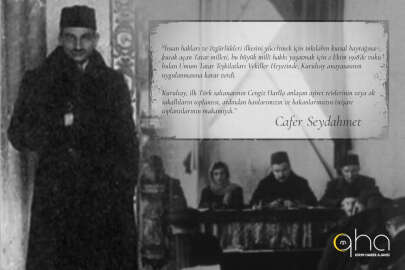 Cafer Seydahmet Kırımer'in 1918'de Kurultay'ın 1. yılına ithaf ettiği yazısı