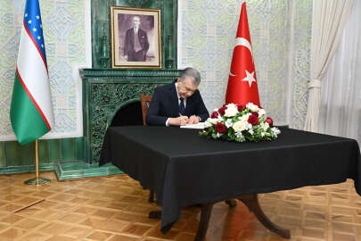 Özbekistan Cumhurbaşkanından Türkiye Büyükelçiliğine taziye ziyareti