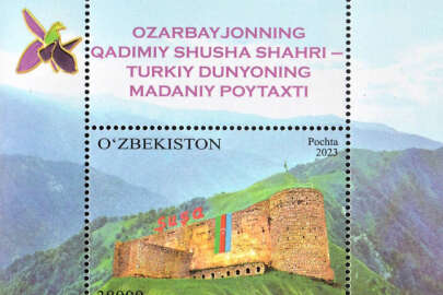 Özbekistan'da kadim Türk şehri Şuşa için posta pulu basıldı