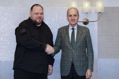 TBMM Başkanı Kurtulmuş ile Ukrayna Parlamentosu Başkanı Stefançuk görüştü