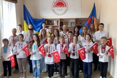 Ukraynalı çocuklar, Türkiye Cumhuriyeti'nin 100. yılını böyle kutladı