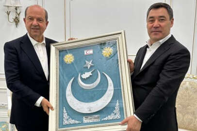 KKTC Cumhurbaşkanı Tatar ve Kırgızistan Cumhurbaşkanı  Caparov görüştü
