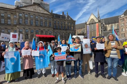 Doğu Türkistan'ın işgali Hollanda'da protesto edildi