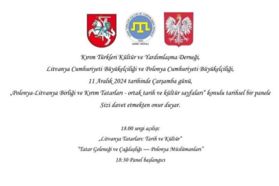 “Polonya-Litvanya Birliği ve Kırım Tatarları” Ankara'da konuşulacak